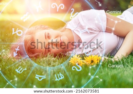 Horoscope Chart And Astrology. Future Love And Numerology concept Royalty-Free Stock Photo #2162073581