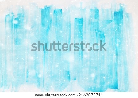 blue abstract background snowfall watercolor