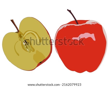 Red apple. Vector illustration. for making your product logo