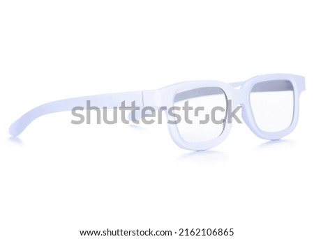 3D cinema glasses on a white background isolation