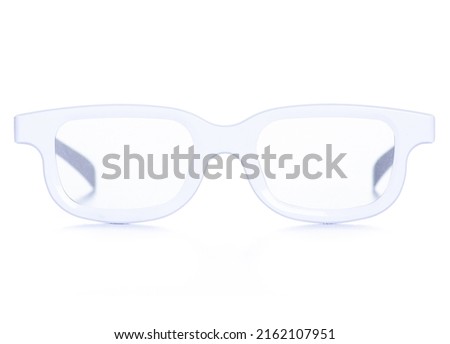 3D cinema glasses on a white background isolation