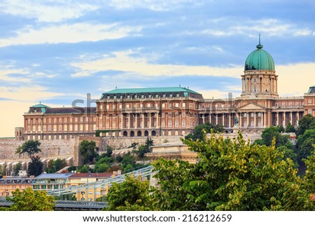 Royal Palace, Budapest Royalty-Free Stock Photo #216212659