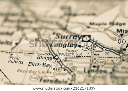 Surrey on the map background