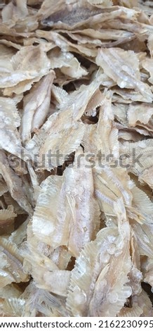 close up picture of dried salty fish