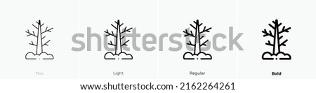 dead tree icon. Linear style sign isolated on white background. Vector illustration.