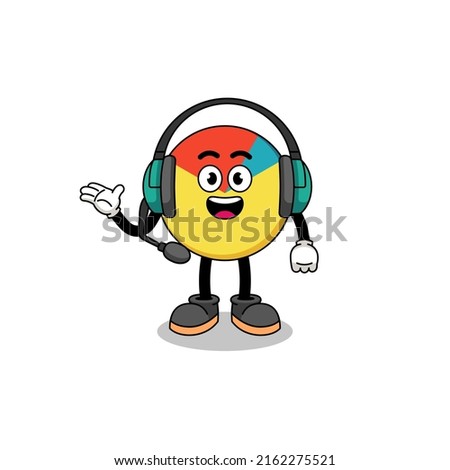 Mascot Illustration of chart as a customer services , character design