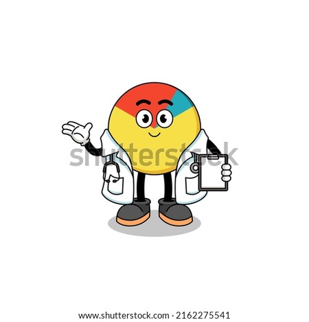 Cartoon mascot of chart doctor , character design
