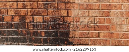 Close up before and after pressure washing Royalty-Free Stock Photo #2162299153