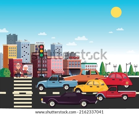 you can use traffic background pedestrian car icons  to design banners, posters, backgrounds,..etc.