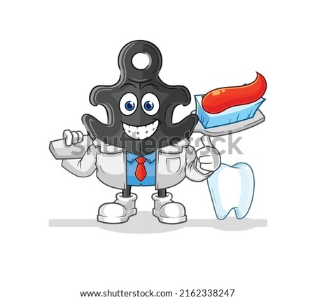 the anchor dentist illustration. character vector