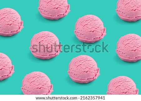 Fun vibrant ice creams on coloured background 