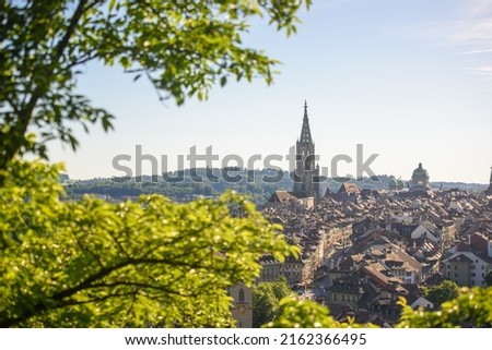 Berner Altstadt in summer with green foliage