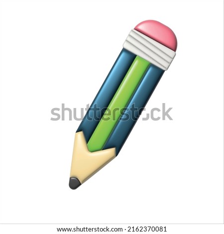 Copywriting, writing icon. Creative writing and storytelling, education concept. Writing education concept. 3d vector illustration.
