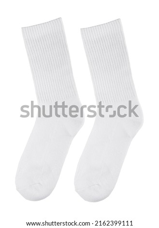 Tall socks on an isolated white background. Men's socks. Royalty-Free Stock Photo #2162399111