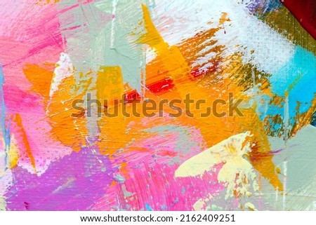 Abstract art background. Oil painting on canvas. Color texture.