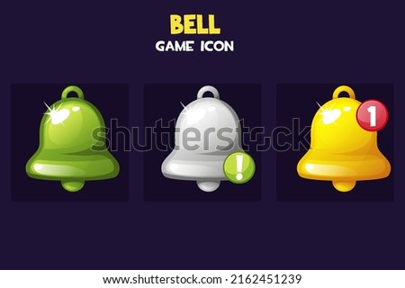 Notification icons for game. Vector illustration message icons for app