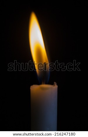 Single candle in the Dark