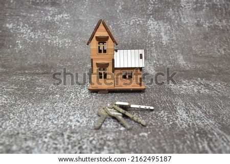 House model with keys. Selective focus image.