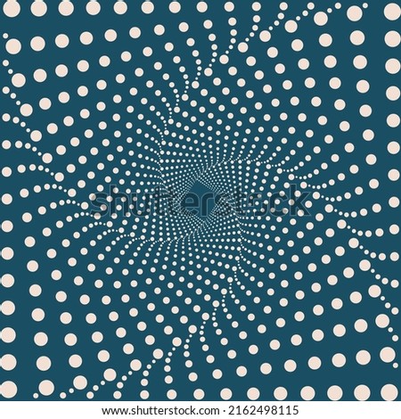 Optical illusion pattern. Dotted abstract background. Geometric art wallpaper. Trendy design element for frame, logo, tattoo, sign, symbol, web, prints, posters, templates. Op art.
