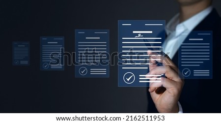 Digital signature is  future of technology.Document Management System and online documentation.Concept of electronic signature. 
 Royalty-Free Stock Photo #2162511953