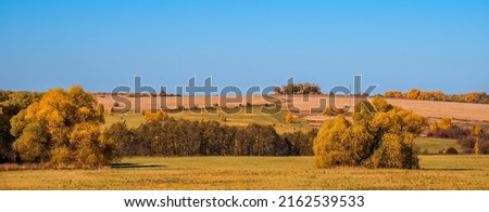Beautiful colored autumn landscape in the countryside