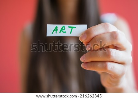 drawing art icon in the hand