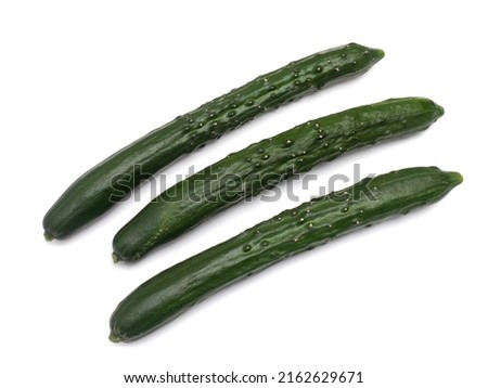 Japanese cucumber taken on a white background
