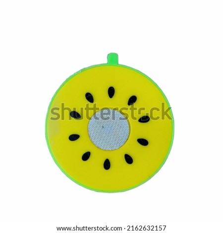 Isolated image of yellow watermelon toy cutout