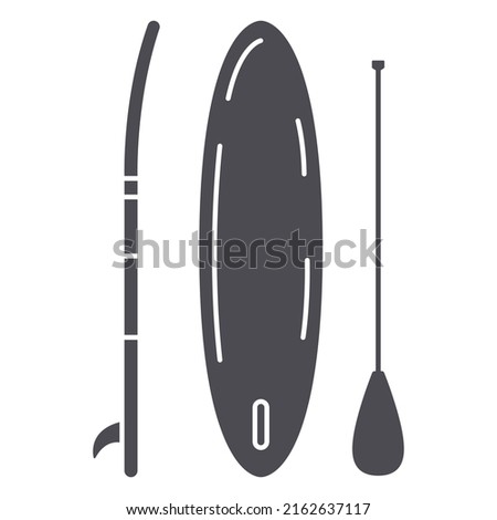 Paddleboards With Paddle Cut Out. High quality vector