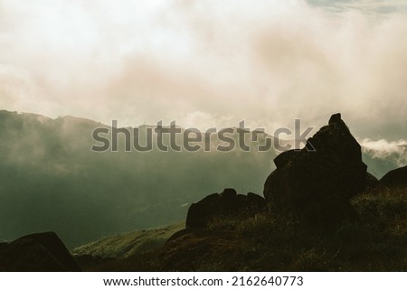 Nature of life, a natural elevation of the earth's surface rising more or less abruptly to a summit, and attaining an altitude greater than that of a hill Royalty-Free Stock Photo #2162640773