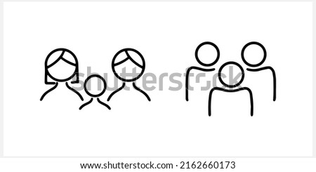 Family icon isolated. People flat clp art. Team vector stock illustration. EPS 10