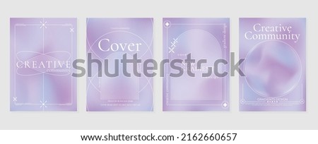 Abstract fluid gradient background vector. Minimalist style cover template with geometric shapes, purple and liquid color. Modern wallpaper design perfect for social media, idol poster, photo frame. Royalty-Free Stock Photo #2162660657