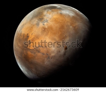 Planet Mars. Elements of this image were furnished by NASA. Royalty-Free Stock Photo #2162673609