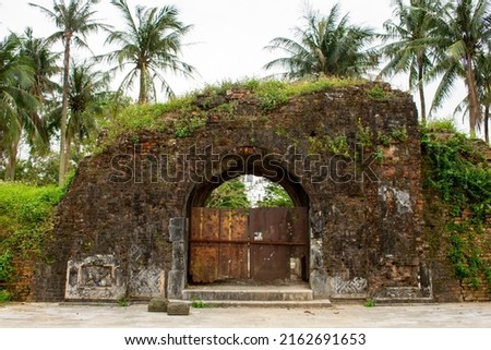 The Ruins Of An Old Small Entrance Gate In Quang Tri Ancient Citadel, Vietnam.