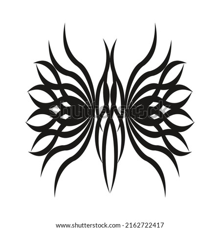 tatoo tribal simple flat vector design illustration line art