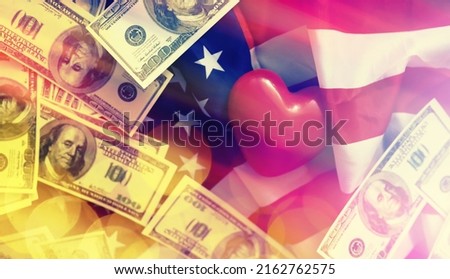 Abstract background. Symbol of the United States of America flag