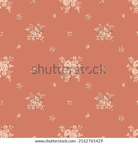 Groove style retro minimal small flower seamless pattern for fabric,surface,wallpaper,decoration,background