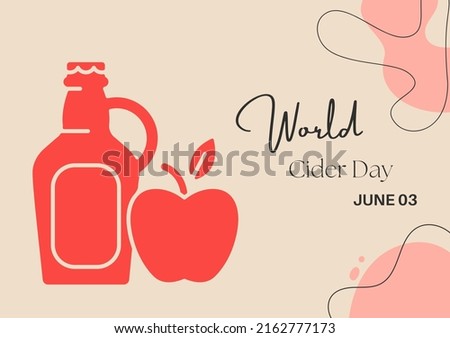 World Cider Day on June 3. Very attractive illustration design used for printings, cards, promotions, advertising, background, brochure, banners, and social media,