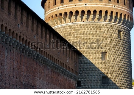 Milan, Lombardy, Italy: the medieval castle known as Castello Sforzesco