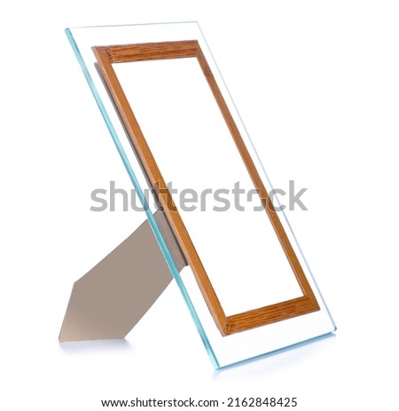 Empty photo frame on white background isolation
