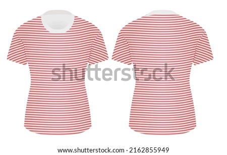 Striped women t shirt. vector illustration