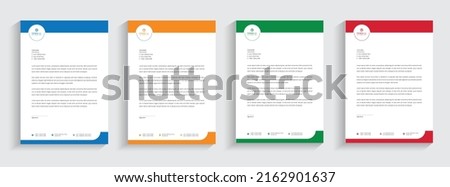 Letterhead Corporate Modern Business Letterhead template design company letterhead Colorful red, green, yellow, blue design stationary project. Multipurpose letterhead 
abstract, elegant concept.