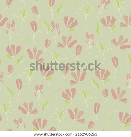 floral seamless pattern. Delicate summer background with pink flowers