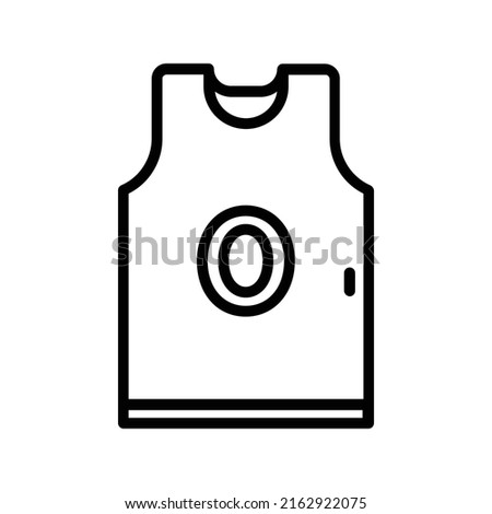 Jersey Icon. Line Art Style Design Isolated On White Background