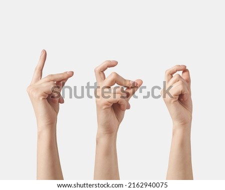 Finger snap woman hand with wrist. Royalty-Free Stock Photo #2162940075