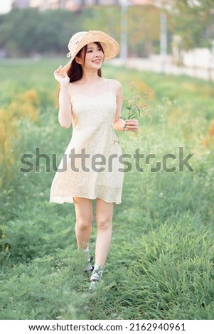Fashion girl in the garden
