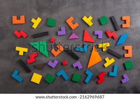 Creative thinking and idea concept, jigsaw puzzle pattern background, teamwork strategy success Royalty-Free Stock Photo #2162969687