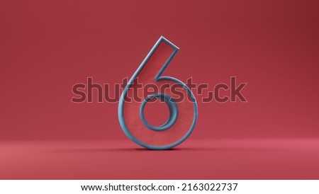 number text red in background red 3d illustration rendering, countdown text number text red color