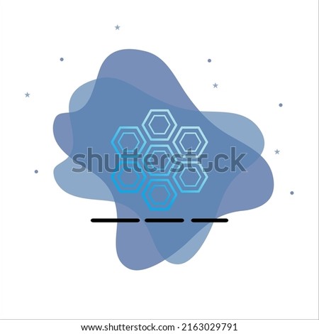 Honeycomb Icon Design, With Background
