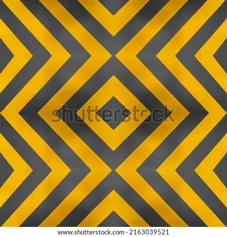 Industrial striped seamless pattern. Black and orange destroyed pattern of diagonal lines. Orange striped construction background as,not to resemble, a close-up photo of the danger zone